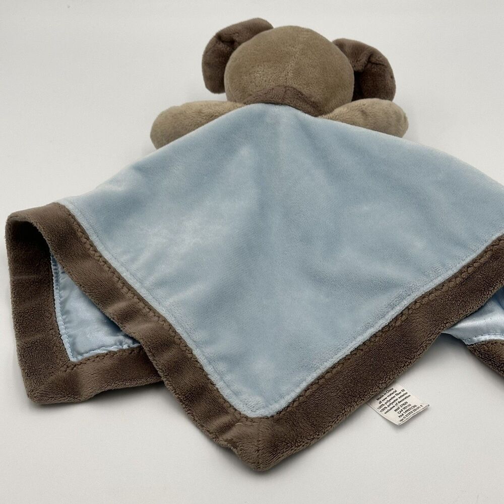 Carters Puppy Dog "I Love You" Lovey Rattle Security Blanket Blue Plush - Picture 7 of 12